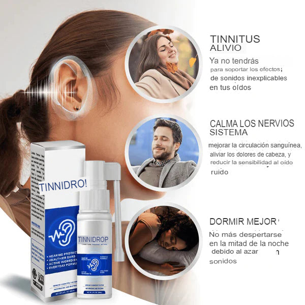 “Spray para aliviar el tinnitus" -- TinniDrop